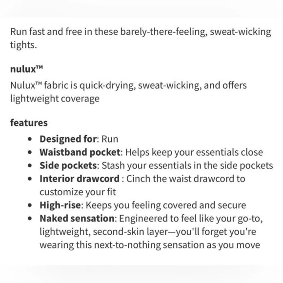 Lululemon sz 2 Fast & Free 7/8 Tight II Nulux 25"
Interlaced Starlight Black EUC - Picture 12 of 12